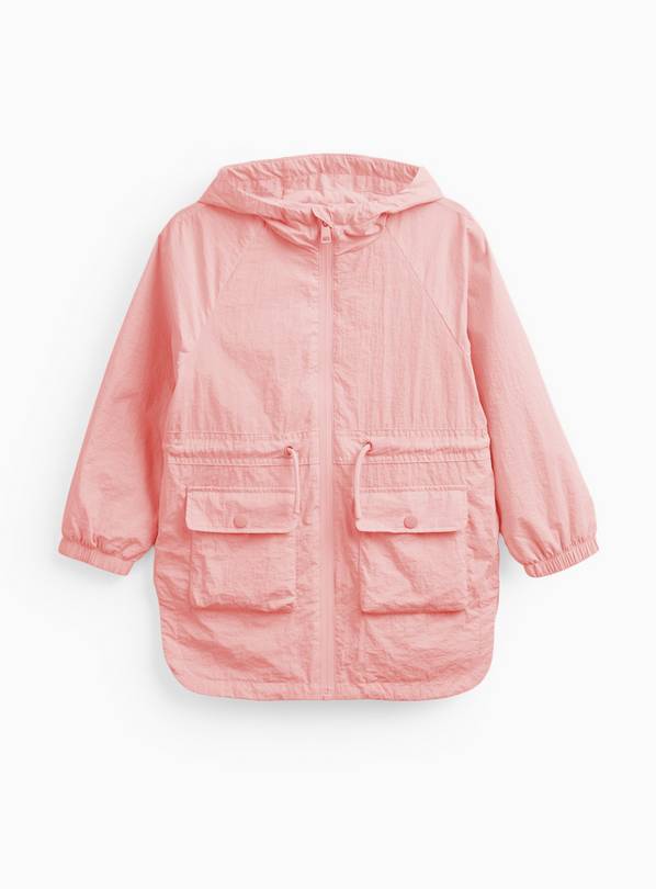 Bright Pink Shower Resistant Drawstring Mac 11-12 years